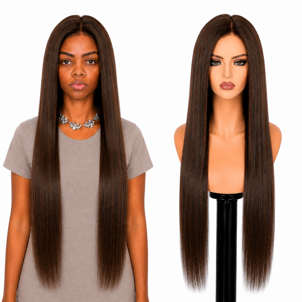 Lace front Human hair with aligned cuticle