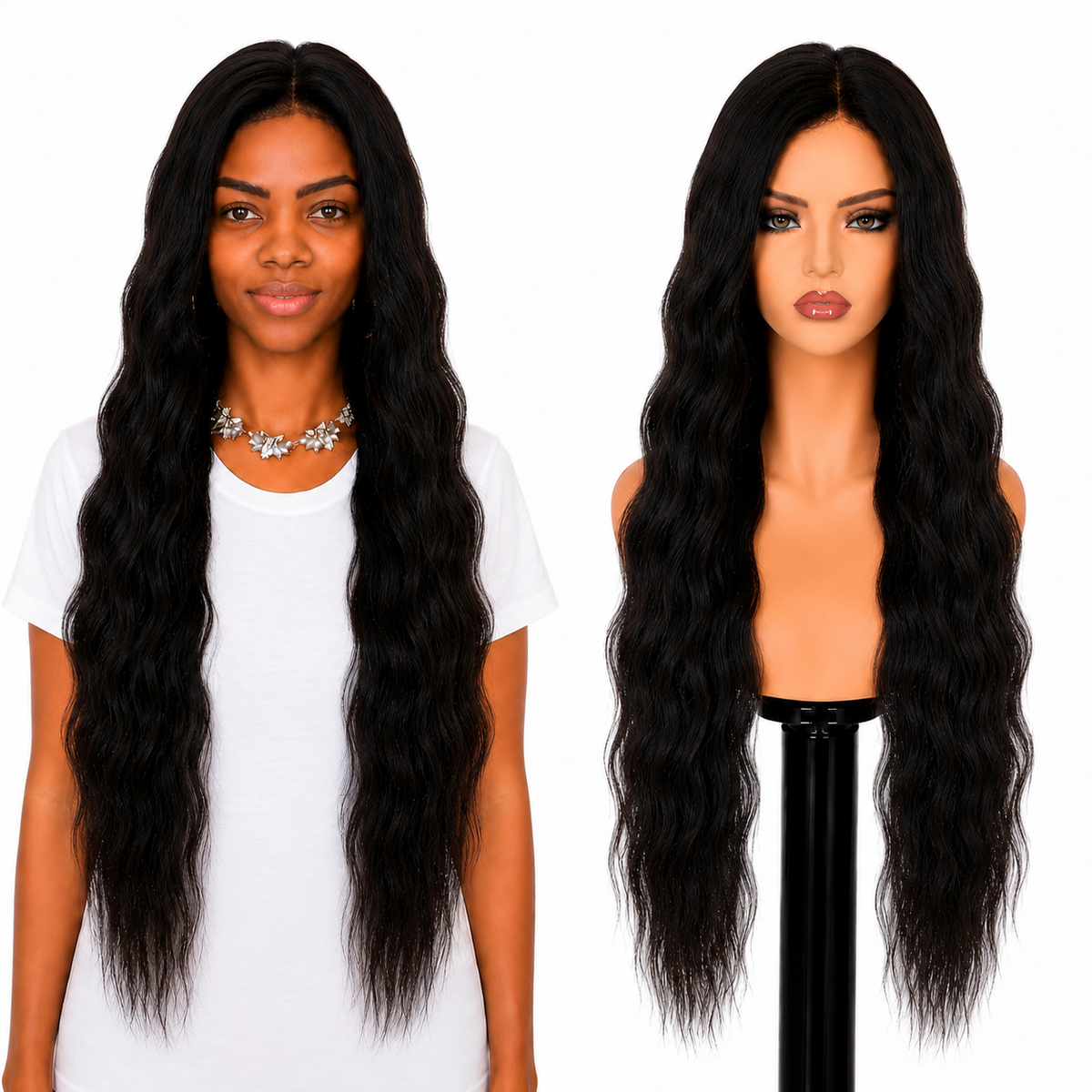 Lace front Human hair with aligned cuticle