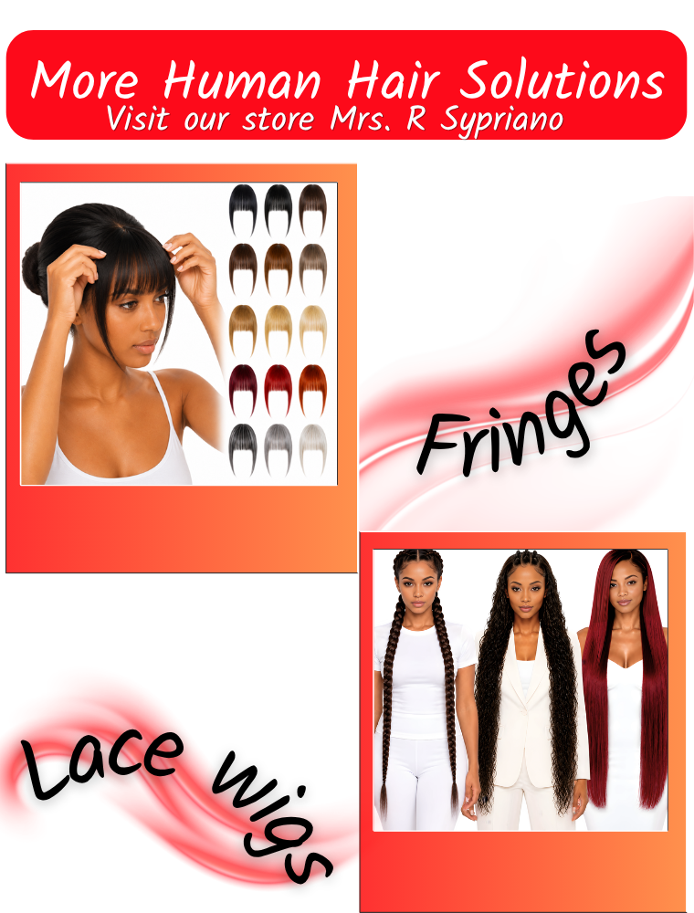 Human Hair Ponytail – Wrap-Around Method, Inner Comb and Velcro Finish Strap.