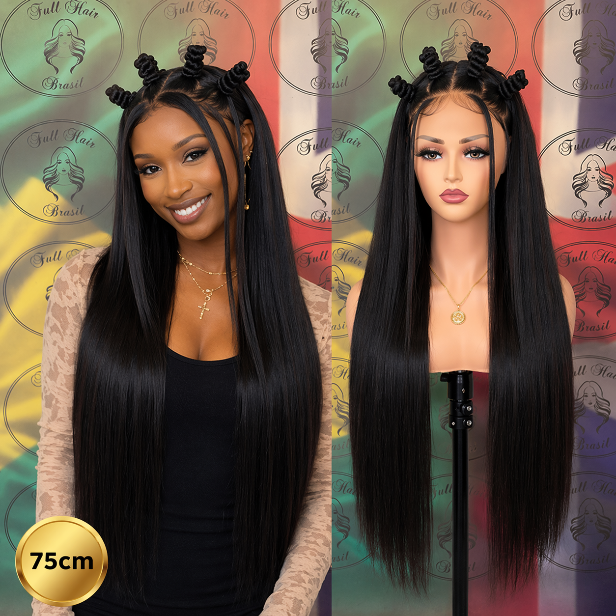 30" (75 cm) Lace Wig – Brazilian Human Hair