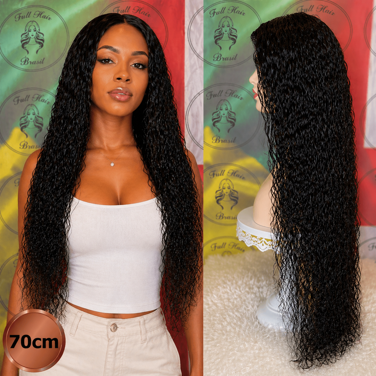 28" (70 cm) Lace Wig – Brazilian Human Hair