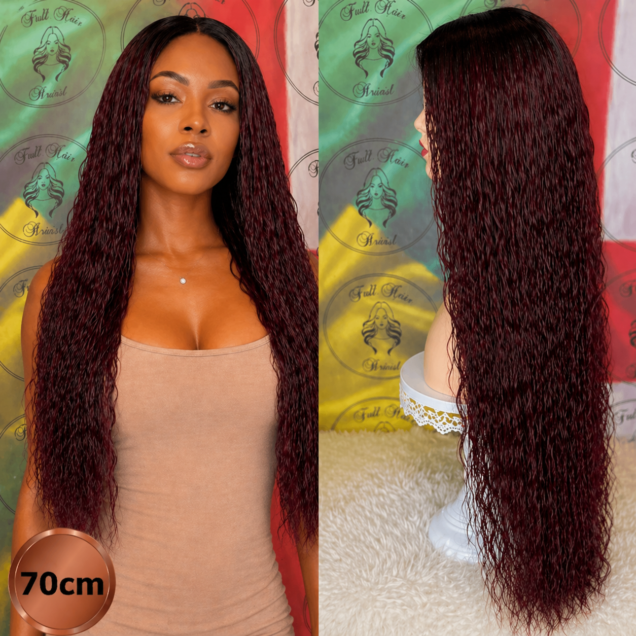 28" (70 cm) Lace Wig – Brazilian Human Hair