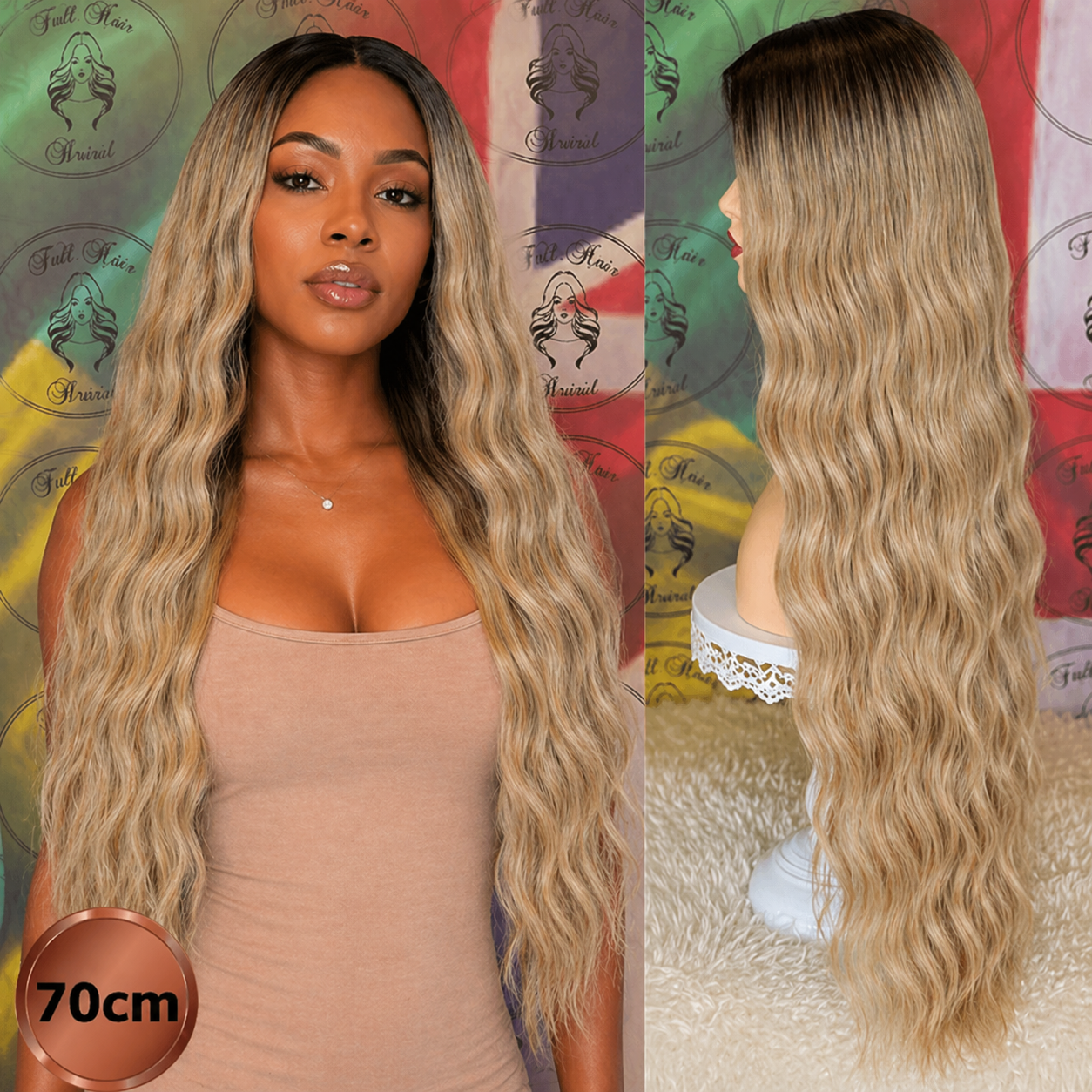 28" (70 cm) Lace Wig – Brazilian Human Hair