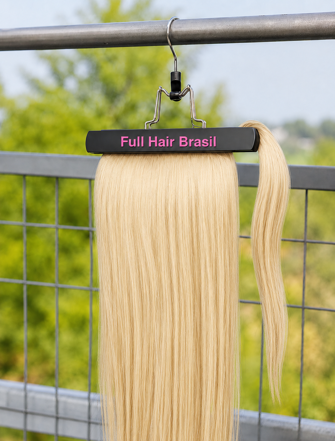 Human Hair Ponytail – Wrap-Around Method, Inner Comb and Velcro Finish Strap.