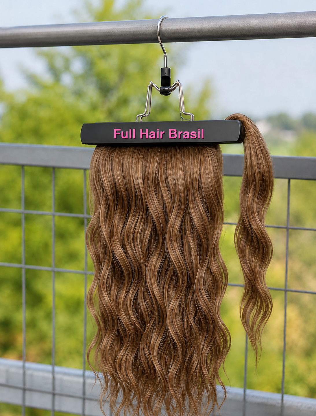 Human Hair Ponytail – Wrap-Around Method, Inner Comb and Velcro Finish Strap.