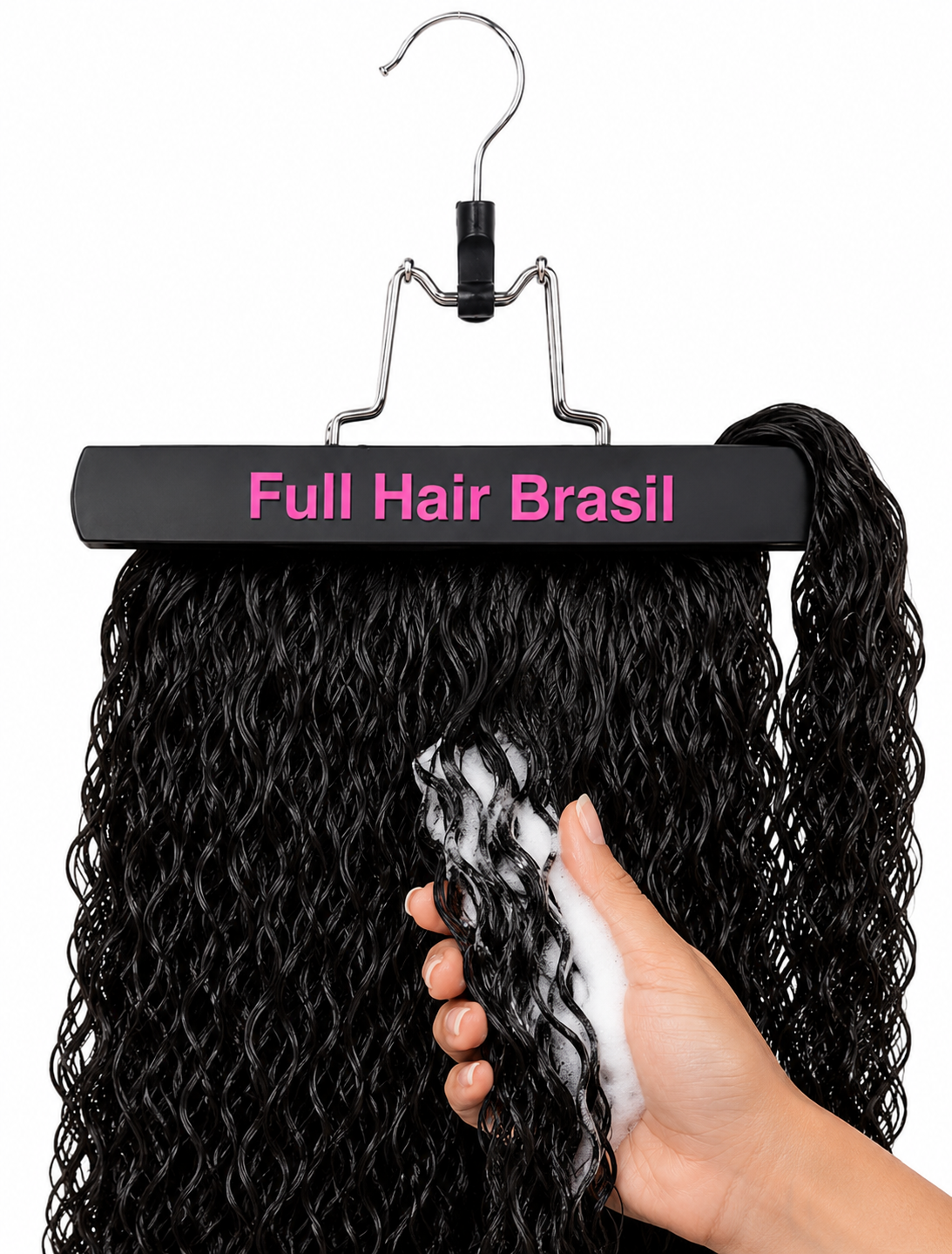 Human Hair Ponytail – Wrap-Around Method, Inner Comb and Velcro Finish Strap.