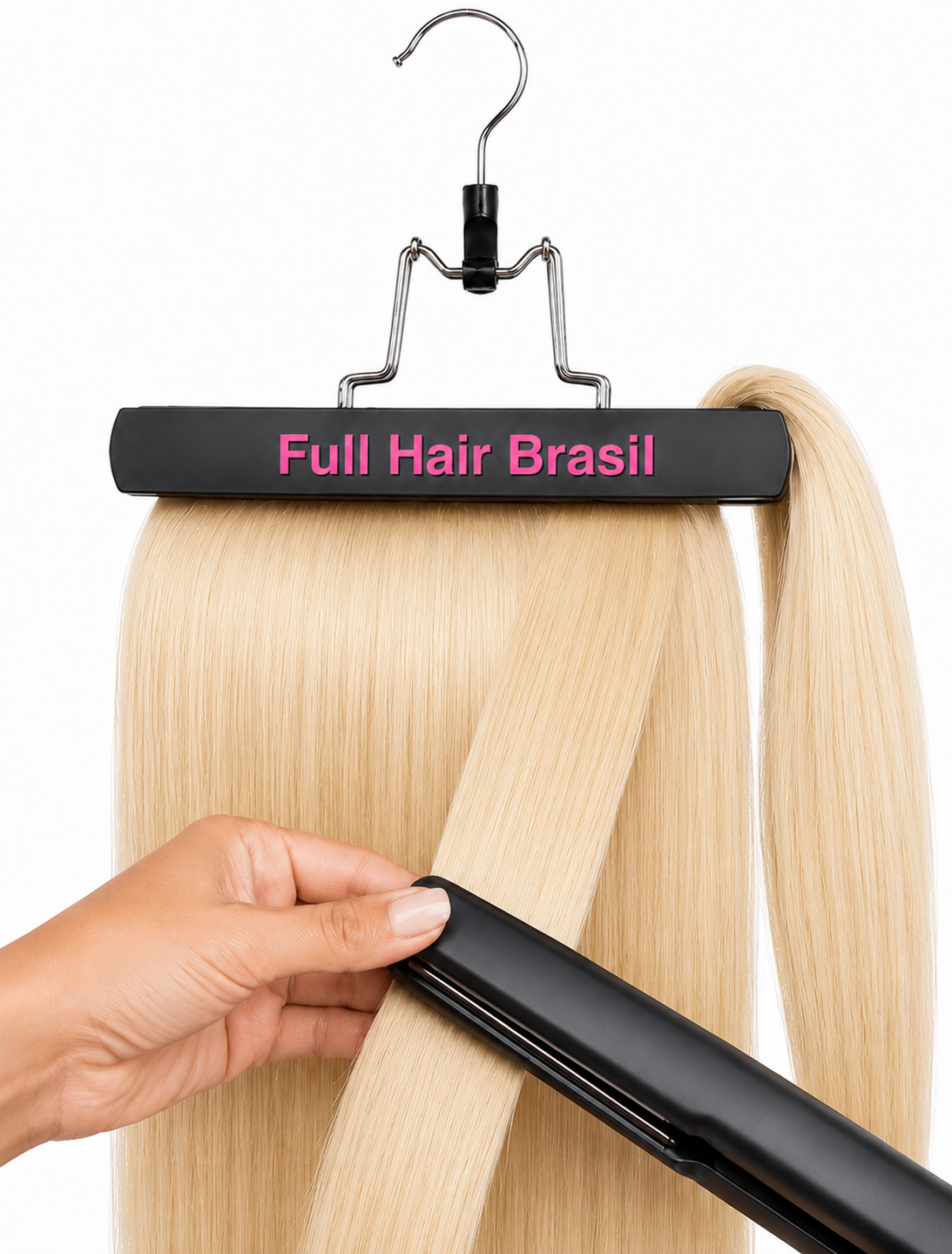 Human Hair Ponytail – Wrap-Around Method, Inner Comb and Velcro Finish Strap.