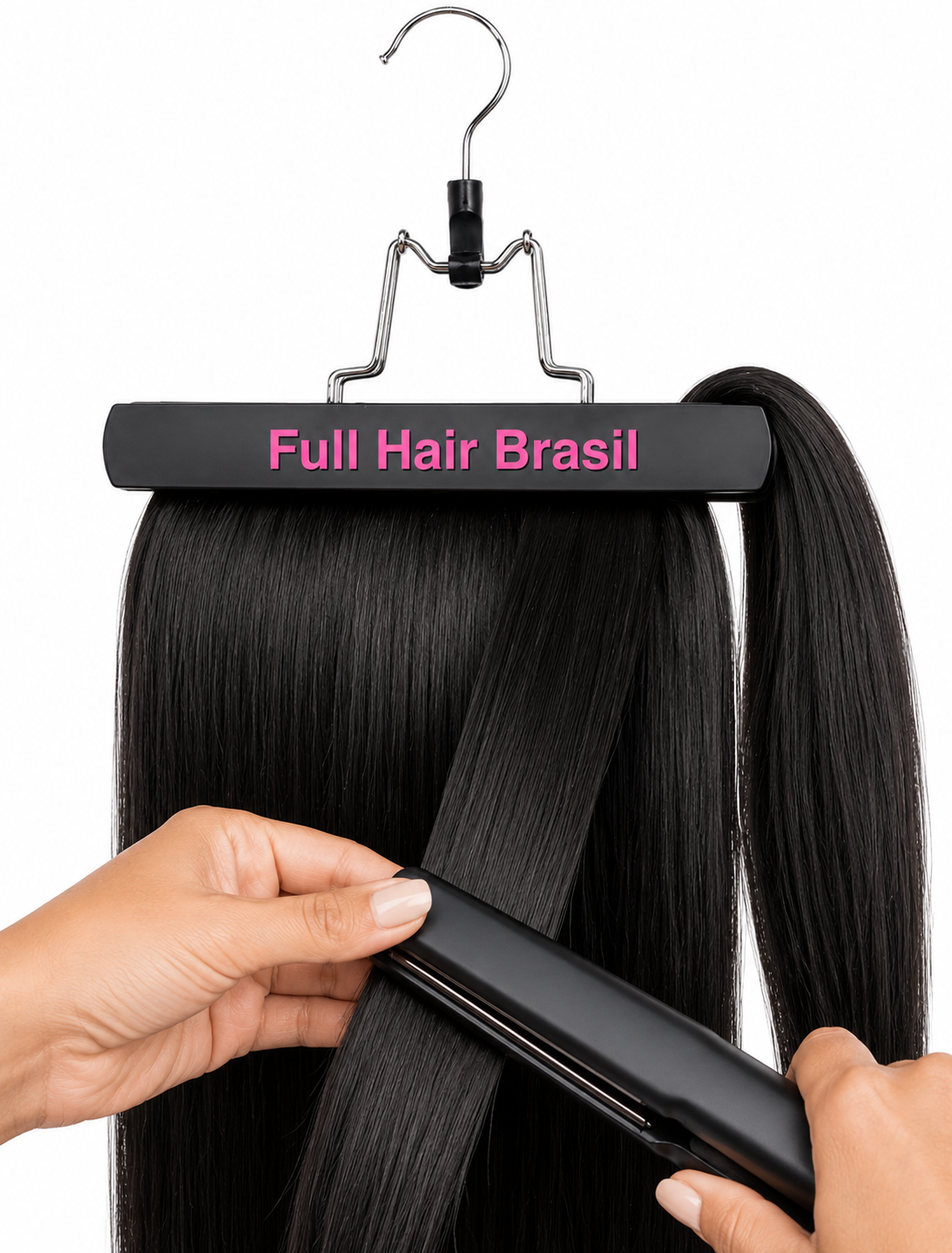 Human Hair Ponytail – Wrap-Around Method, Inner Comb and Velcro Finish Strap.