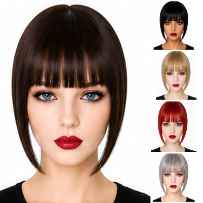 Fringe Removable Human Hair Clip-In French Neat Bang