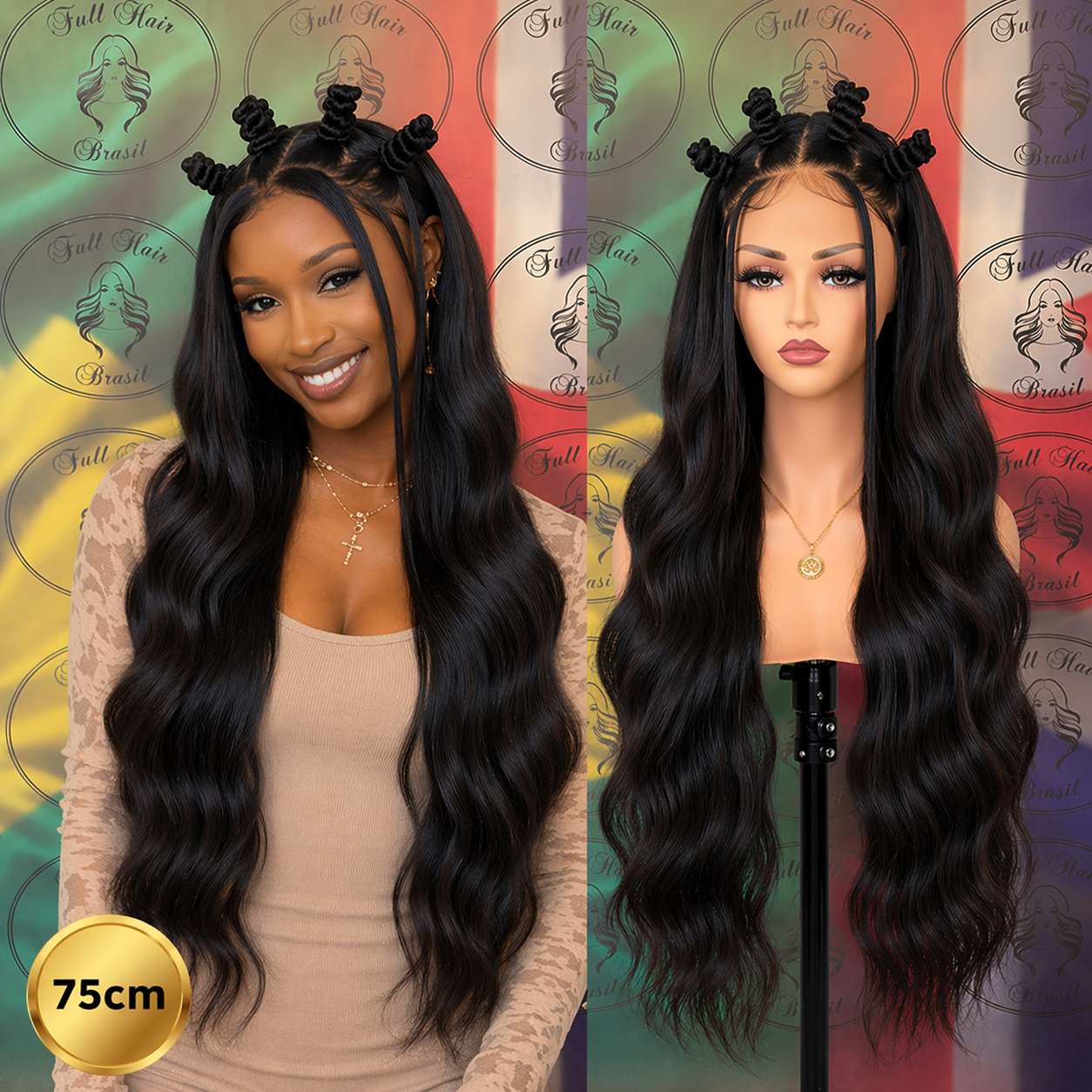 30" (75 cm) Lace Wig – Brazilian Human Hair