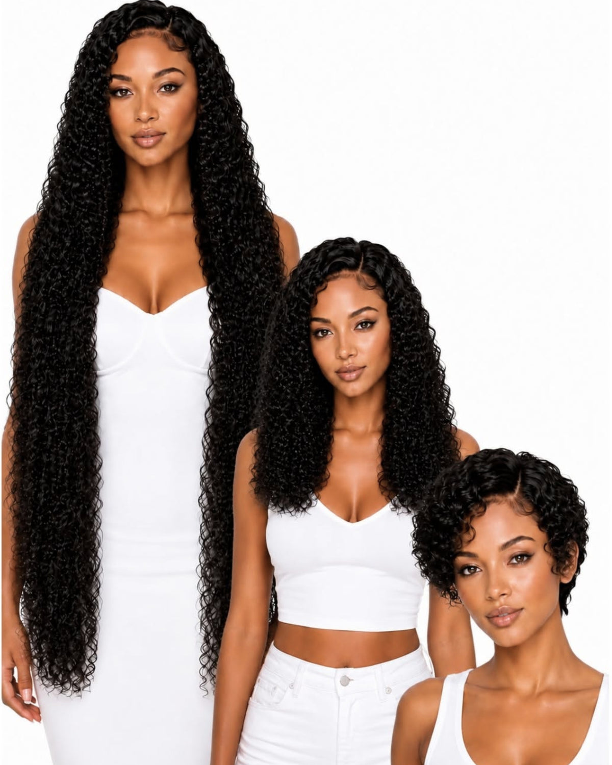 Natural brown curly transparent lace front human hair wig — cover