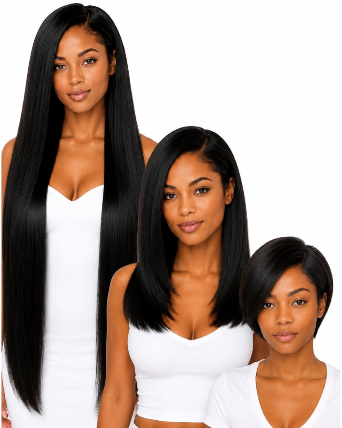 Black straight transparent lace front human hair wig — cover