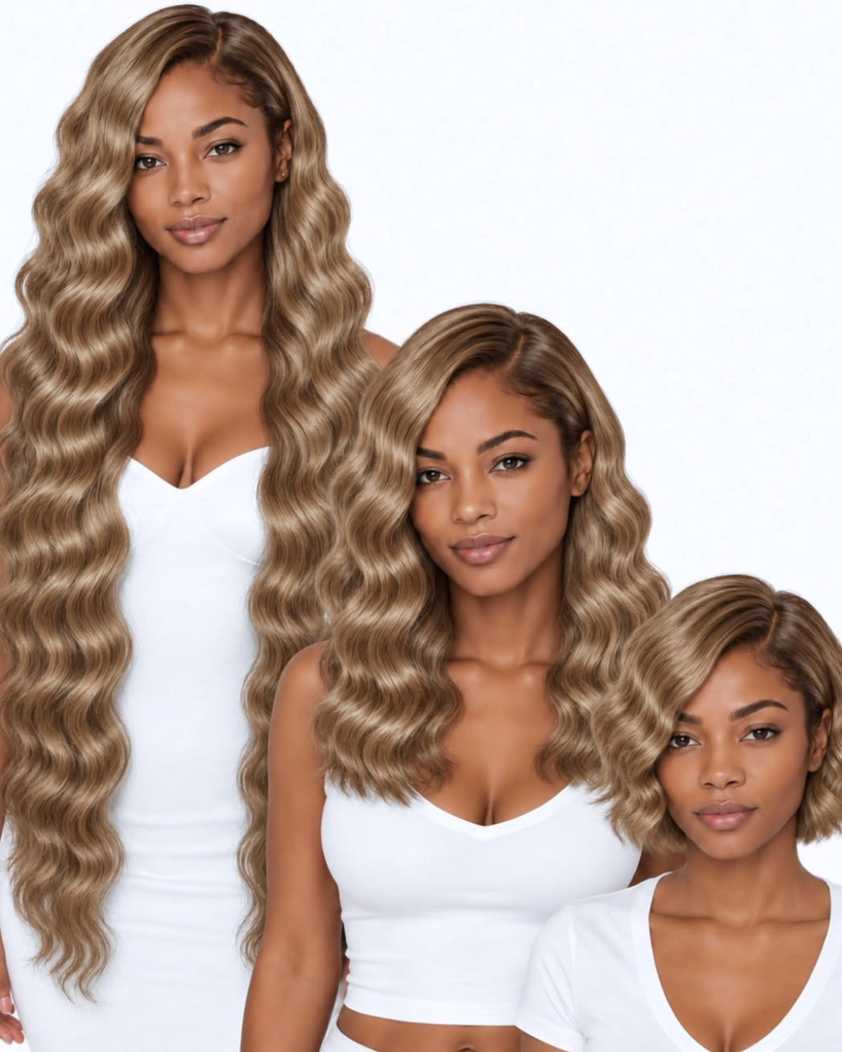 Blonde wavy transparent lace front human hair wig — cover